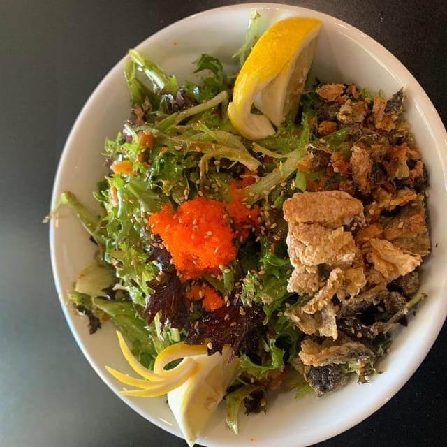 Salmon Skin Salad.
