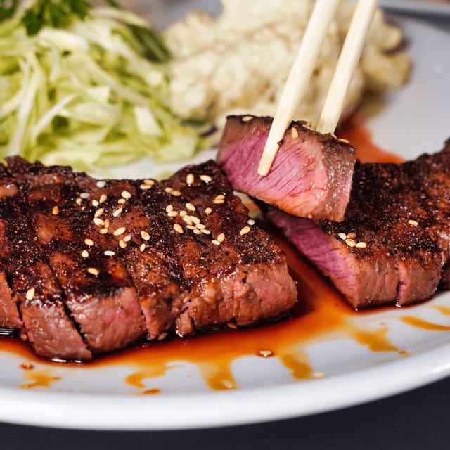 Teriyaki New York Steak.